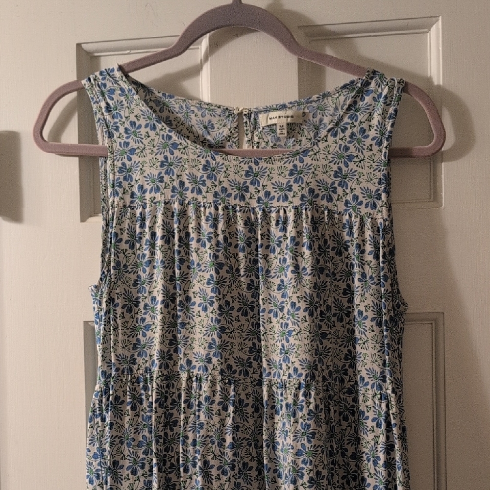 Max Studio Blue Patterned Maxi Dress - image 3